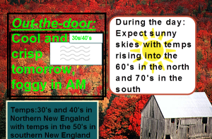 MONDAY MORNING FORECAST MAP