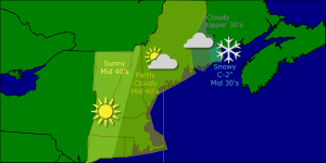 Thuesday morning forecast map 4-1