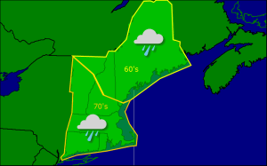 Thursday morning forecast map 9-11