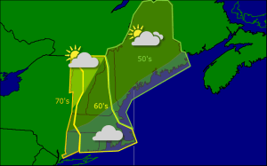 Tuesday morning forecast map 9-30