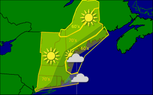 Wednesday morning forecast map 9-10