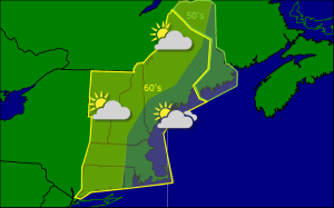 Friday morning forecast map 10-3