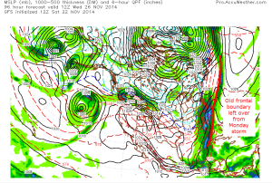 12z CMC Modeal IDEA of surface map and precip 7AM Wednesday morning