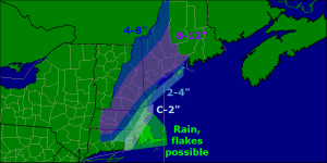 Early thoughts on snow accumulations for the area. Subject to change.
