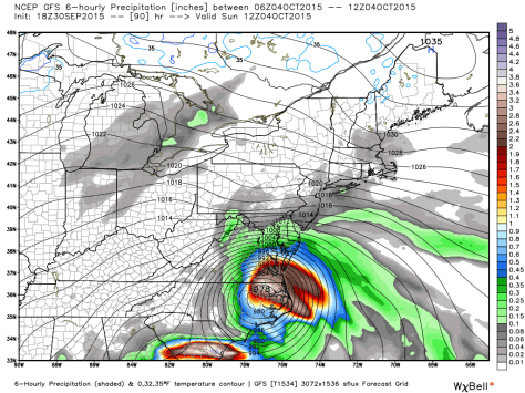18Z GFS Depiction of A Mid Atlantic Landfall