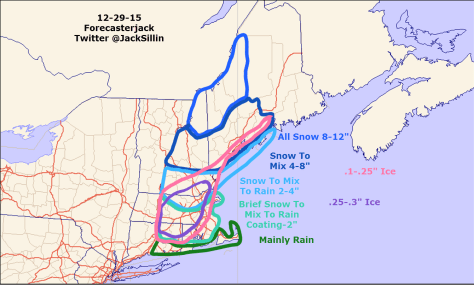 Forecast Total Snow/Ice Through Tuesday Night