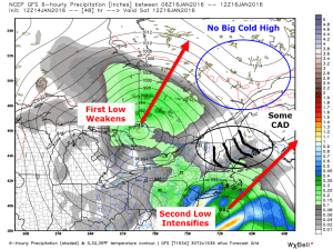 12Z GFS Showing The Setup Saturday Morning. Image Credit: Weatherbell