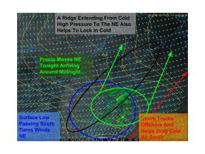 5:00PM Observations Showing The Setup Tonight/Tomorrow Morning. Image Credit: COD