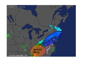 Evening Radar Showing The Setup For Tomorrow. Image Credit: Accuweather