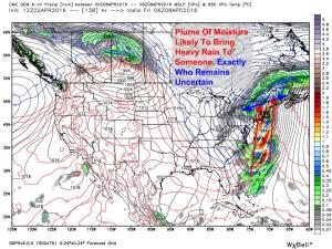 12Z GEM Showing Heavy Rain Potential Late Week. Image Credit: Weatherbell