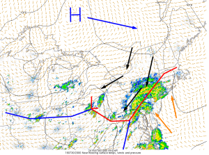 This Evening's Surface Analysis Showing The Setup Going Into Tomorrow. Image Credit: SPC