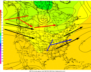 This Morning's Upper Air Analysis. Image Credit: Meteocentre