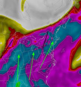 12Z GFS Showing The Plume Of Tropical Moisture Pointed Right At Us Tomorrow. 