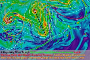 12Z GFS Showing The Upper Air Setup For Monday