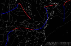 12Z GFS Showing A Weak Cold Front Passing Overhead Thursday
