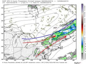 12Z GFS Showing Warm SW Winds Ahead Of An Approaching Front Late Next Week. Image Credit: Weatherbell