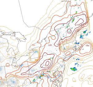 Downdraft CAPE Indicating The Potential For Strong Wind Gusts. 