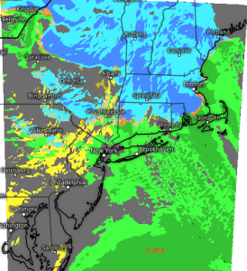 Swiss Super HD Model Showing Light Snow Arriving Ar Around 9 AM In Portland