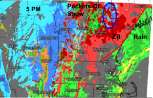 Kachelmann Swiss HD Model Showing Lots Of Freezing Rain Tomorrow Afternoon/Evening. Image Credit: Kachelmann