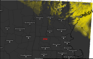 Kachelmann Swiss Model Showing Fading Sun This Afternoon. Credit: Kachelmann