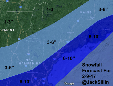 Forecast Snowfall For Thursday