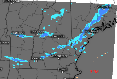 Kachelmann Swiss Model Showing Snow Squalls Approaching The Coast This Afternoon. Credit: Kachelmann