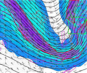 300mb Analysis Showing Intense Divergence Aloft. Image Credit: SPC